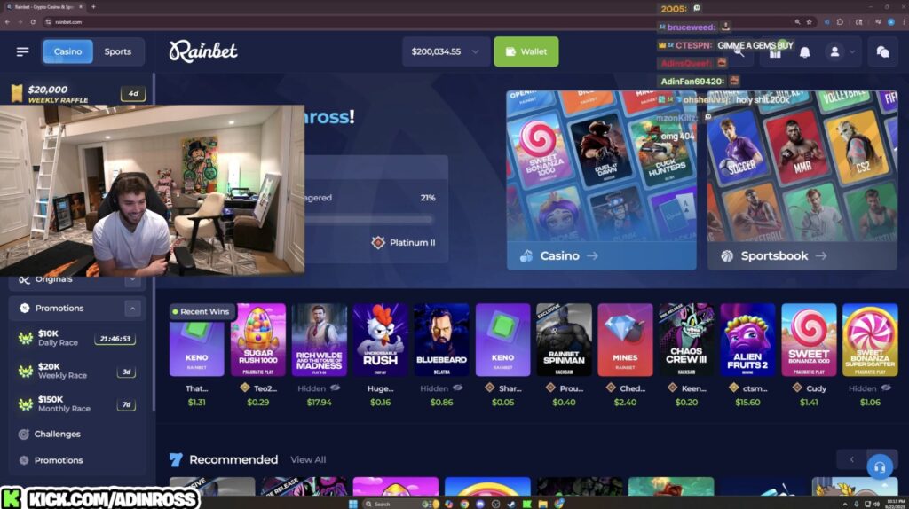 Adin Ross x RAINBET: What This Explosive Partnership Means for Online Gambling