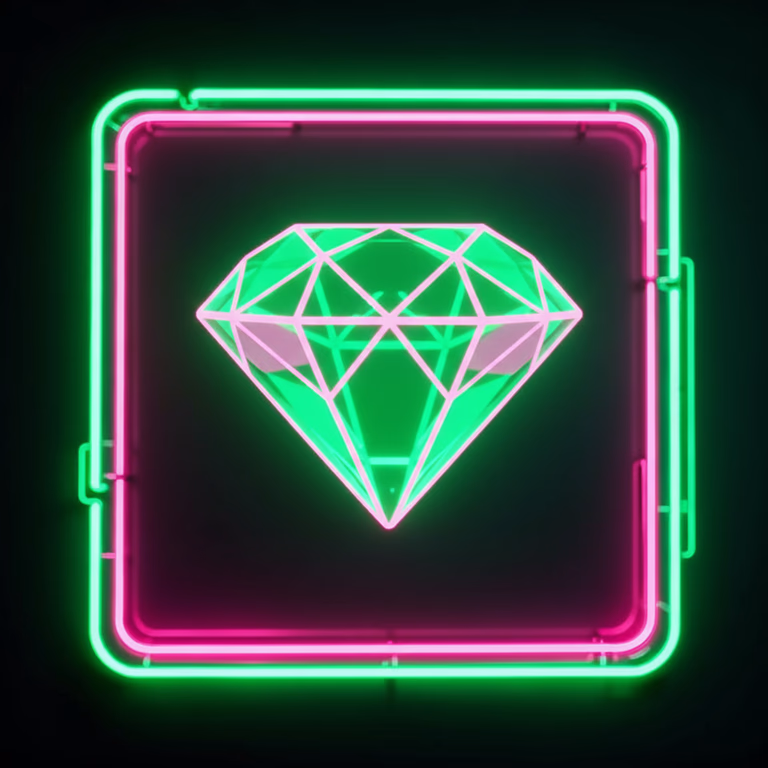 Rainbet Casino displaying poker chips stacked on a glowing green surface.